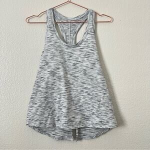 Lululemon Tie It Up Singlet Fly Away Tank Top Tiger Space Dye Black White